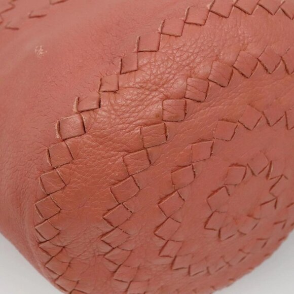 BOTTEGA VENETA INTRECCIATO Tote Bag Leather Pink 194900 Auth fm4370 - Picture 5 of 16